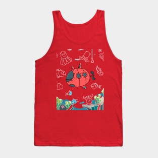 Submarine in the Ocean Tank Top